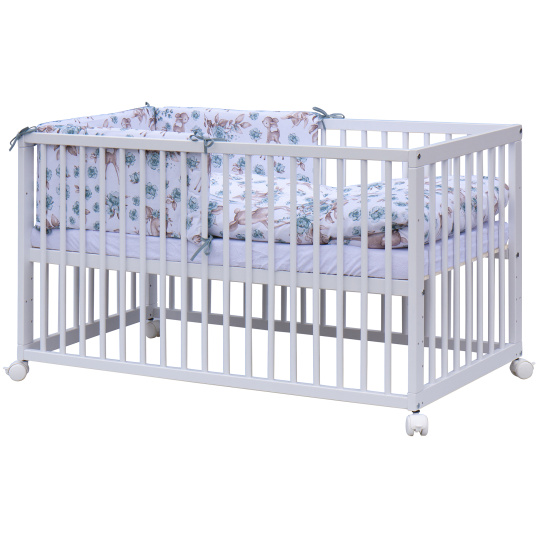 Scarlett Dětská postýlka s kompletní výbavou Scarlett 120 x 60 cm - Srneček - tyrkysová Scarlett Dětská postýlka s kompletní výbavou Scarlett 120 x 60 cm - Srneček - tyrkysová