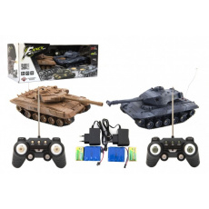 Tank RC 2ks 25cm tanková bitva+dobíjecí pack 27MHZ a 40MHz se zvukem se světlem v krabici 50x20x23cm Tank RC 2ks 25cm tanková bitva+dobíjecí pack 27MHZ a 40MHz se zvukem se světlem v krabici 50x20x23cm