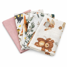 Bavlněné pleny s potiskem NEW BABY 60x80 cm STANDARD GIRL 5 ks Bavlněné pleny s potiskem NEW BABY 60x80 cm STANDARD GIRL 5 ks