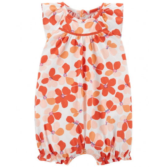 CARTER'S Overal letní Orange Floral dívka 3m