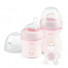 CHICCO Set dárkový Natural Feeling + Comfort šidítko - dívka 0m+ CHICCO Set dárkový Natural Feeling + Comfort šidítko - dívka 0m+