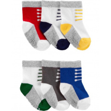 CARTER'S Ponožky Boots chlapec 6 ks, 3-12 m/vel. 80 CARTER'S Ponožky Boots chlapec 6 ks, 3-12 m/vel. 80