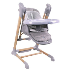 BO JUNGLE Jídelní židlička B-Swinging Chair Wood Grey BO JUNGLE Jídelní židlička B-Swinging Chair Wood Grey
