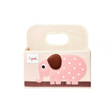 3 SPROUTS Úložný košík na přebalovací pult Elephant Pink