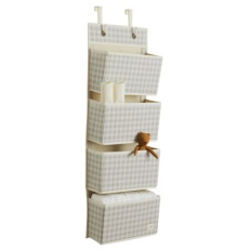 3 SPROUTS Závěsný organizér Recycled Gringham Beige 3 SPROUTS Závěsný organizér Recycled Gringham Beige