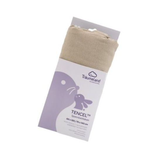 TRÄUMELAND prostěradlo Tencel UNI Taupe TRÄUMELAND prostěradlo Tencel UNI Taupe
