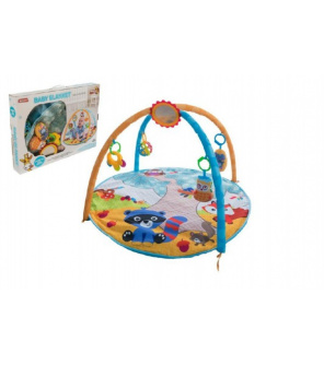Hrazda pro děti s podložkou a chrastítky v krabici 61x46x8cm 0m+ Hrazda pro děti s podložkou a chrastítky v krabici 61x46x8cm 0m+