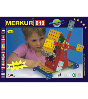 Stavebnice MERKUR 019 Mlýn 10 modelů 182ks v krabici 26x18x5cm Stavebnice MERKUR 019 Mlýn 10 modelů 182ks v krabici 26x18x5cm