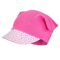 LITTLE ANGEL Šátek tenký kšilt Outlast® 3 | 42-44 cm tm.růžová/růžová-puntík lesk LITTLE ANGEL Šátek tenký kšilt Outlast® 3 | 42-44 cm tm.růžová/růžová-puntík lesk