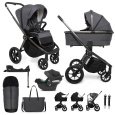 MUUVO SET Kočárek 4v1 Quick SE 2 Diamond graphite set + CYBEX Aton B2 i-Size