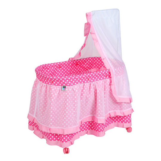 Košík pro panenky Baby Mix Nikolka světle růžový