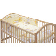 Dětská designová postýlka se stahovací bočnicí - přírodní ECO - 120x60 cm s kompletní výbavou Mráček Barva soupravy: Mráček béžový