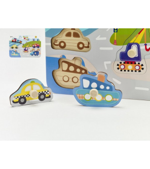 Vkládačka/Puzzle deskové obrysové dopravní prostředky dřevo 30x21cm ve fólii 18m+ Vkládačka/Puzzle deskové obrysové dopravní prostředky dřevo 30x21cm ve fólii 18m+