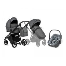 Kočárek Mio Plus 2v1 Graphite + Maxi-Cosi Pebble 360 autosedačka Essential Grey Kočárek Mio Plus 2v1 Graphite + Maxi-Cosi Pebble 360 autosedačka Essential Grey