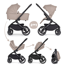 PETITE&MARS Kočárek kombinovaný SCOUT 2v1 Cappuccino Cream