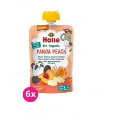 6x HOLLE Panda Peach Bio pyré broskev merunka banán špalda 100 g (8+) 6x HOLLE Panda Peach Bio pyré broskev merunka banán špalda 100 g (8+)