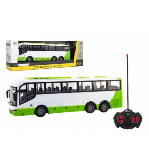 Autobus RC na dálkové ovládání plast 27MHz 32cm na baterie se světlem v krabici 42x15x11cm Autobus RC na dálkové ovládání plast 27MHz 32cm na baterie se světlem v krabici 42x15x11cm
