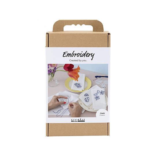 Kreativní sada Vyšívání textilních ubrousků