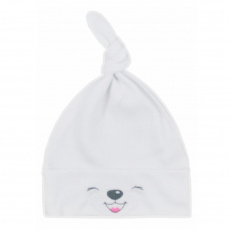 Bavlněná kojenecká čepička Bobas Fashion Lucky bílá Bavlněná kojenecká čepička Bobas Fashion Lucky bílá