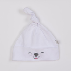Bavlněná kojenecká čepička Bobas Fashion Lucky bílá Bavlněná kojenecká čepička Bobas Fashion Lucky bílá