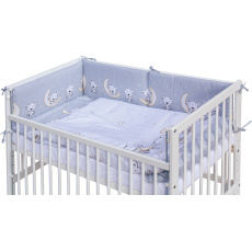 Dětská postýlka se stahovací bočnicí - bílá - 120x60 cm s kompletní výbavou Toro Barva soupravy: Toro šedá Dětská postýlka se stahovací bočnicí - bílá - 120x60 cm s kompletní výbavou Toro Barva soupravy: Toro šedá