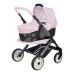 Smoby Kočárek trojkombinace Puschair Pink Maxi Cosi&Quinny hluboký sportovní a přenosná postýlka pro 42 cm panenku výška rukojeti 64 cm