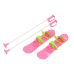 Dětské lyže s vázáním a holemi Baby Mix BIG FOOT 42 cm růžové