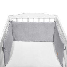 KLUPS Mantinel ochranný do postýlky Velvet grey 180x30 cm KLUPS Mantinel ochranný do postýlky Velvet grey 180x30 cm