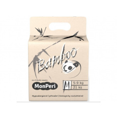 MONPERI Bamboo Pleny jednorázové eko M (5-8 kg) 21 ks MONPERI Bamboo Pleny jednorázové eko M (5-8 kg) 21 ks
