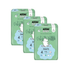 MUUMI Baby Pants 4 Maxi 7-11 kg (120 ks), měsíční balení kalhotkových eko plen MUUMI Baby Pants 4 Maxi 7-11 kg (120 ks), měsíční balení kalhotkových eko plen