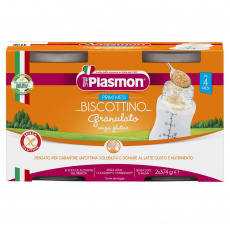 PLASMON Sušenky bezlepkové granulované do lahvičky 2x374 g, 4m+ PLASMON Sušenky bezlepkové granulované do lahvičky 2x374 g, 4m+