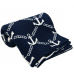 LittleUp Bavlněná dětská deka 100x80 cm LittleUp Dark Blue Anchors