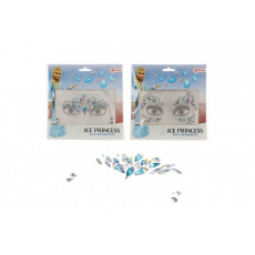 Obličejové zdobící diamanty/kamínky Ledová princezna plast 2 druhy v sáčku 18x17,5cm Obličejové zdobící diamanty/kamínky Ledová princezna plast 2 druhy v sáčku 18x17,5cm
