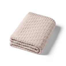 BABYONO Deka z organické bavlny pletená 75 x 100 cm beige 0m+ BABYONO Deka z organické bavlny pletená 75 x 100 cm beige 0m+