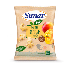 SUNAR BIO Křupky mini oceán mango 18g SUNAR BIO Křupky mini oceán mango 18g