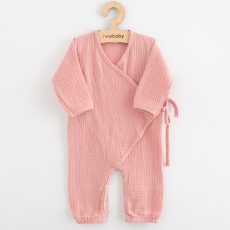 Kojenecký mušelínový overal New Baby pink Kojenecký mušelínový overal New Baby pink