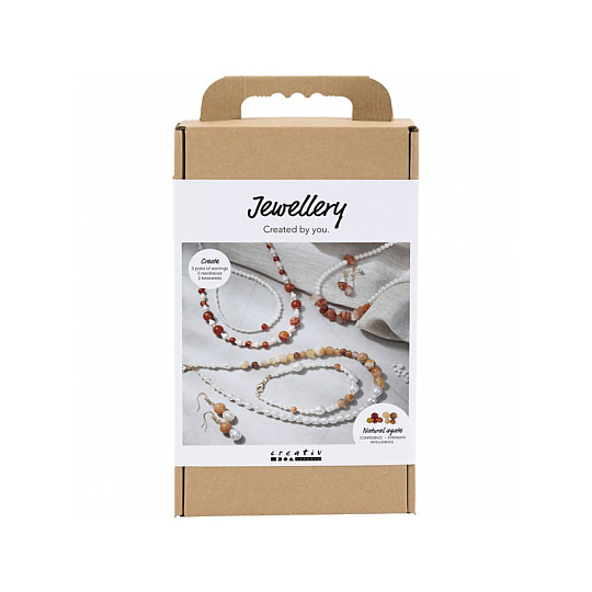Kreativní sada Šperky s korálky s achátem a jantarem