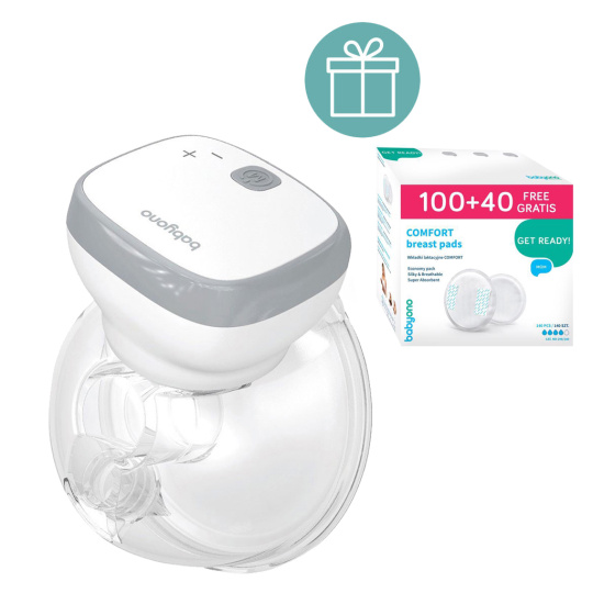 BABYONO Odsávačka mléka elektrická handsfree Shelly + vložky do podprsenky 100 + 40 ZDARMA