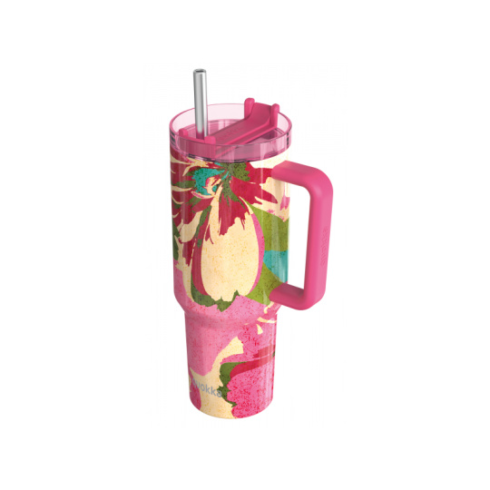 Nerezový termohrnek s brčkem Stream Pink Flambe 1200 ml