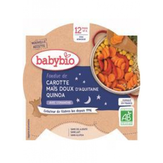 BABYBIO Večerní menu mrkev a sladká kukuřice s quinoa 230 g