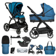 MUUVO SET Kočárek 4v1 Trick Ocean blue + CYBEX Aton B2 i-Size