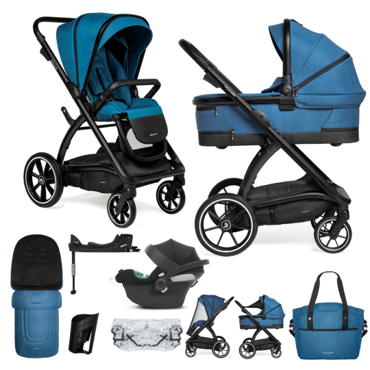 MUUVO SET Kočárek 4v1 Trick Ocean blue + CYBEX Aton B2 i-Size