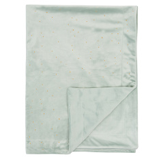 BIMBI DREAMS Deka zlaté tečky velur mint 80x110 cm BIMBI DREAMS Deka zlaté tečky velur mint 80x110 cm