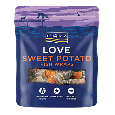 FISH4DOGS Pamlsky pro psy LOVE rybí závitky s batáty 100 g FISH4DOGS Pamlsky pro psy LOVE rybí závitky s batáty 100 g