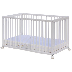 Scarlett Dětská postýlka Scarlett Kombi s vyndavacími příčkami buk - bílá 120 x 60 cm Scarlett Dětská postýlka Scarlett Kombi s vyndavacími příčkami buk - bílá 120 x 60 cm