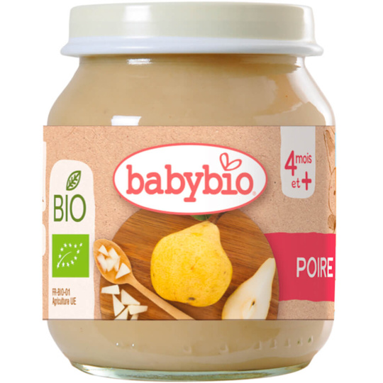 BABYBIO Bio hruška 130 g, 6m+