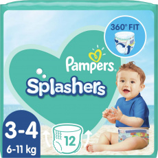 PAMPERS Splashers Pleny do vody jednorázové 3-4 (6-11 kg) 12 ks PAMPERS Splashers Pleny do vody jednorázové 3-4 (6-11 kg) 12 ks