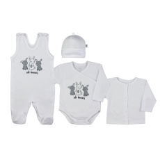 4-dílná kojenecká souprava Koala Rabbit white 4-dílná kojenecká souprava Koala Rabbit white