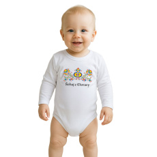 Dětské body s potiskem New Baby Lidový vzor Šohaj z Moravy Dětské body s potiskem New Baby Lidový vzor Šohaj z Moravy