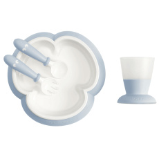 BABYBJÖRN Set jídelní dětský 4 dílný pudrově modrý BABYBJÖRN Set jídelní dětský 4 dílný pudrově modrý